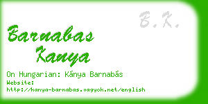 barnabas kanya business card